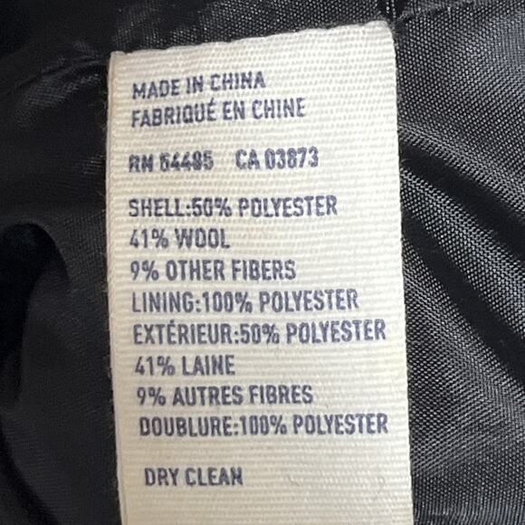 American Eagle Outfitters Blazer Tweed Wool Blend XS Black Sparkle Office Career - Picture 12 of 13